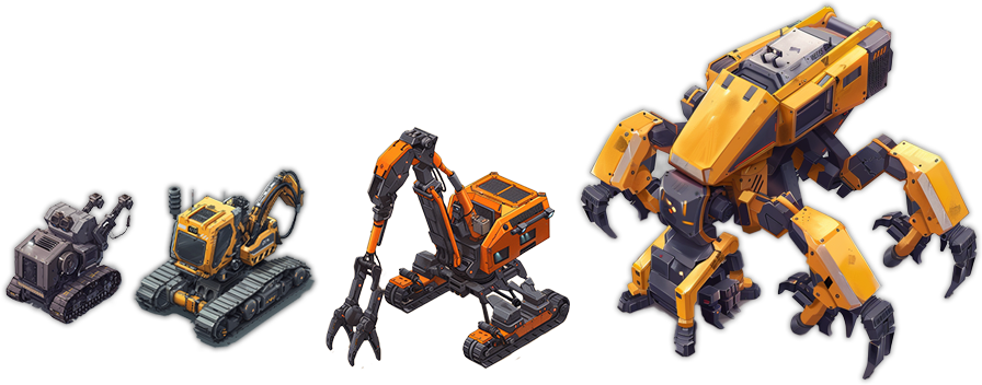 Mining droids