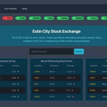 Estin City Stock Exchange